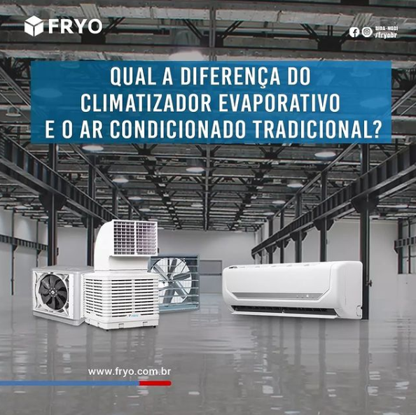 Qual a diferença do climatizador evaporativo e o ar condicionado tradicional?